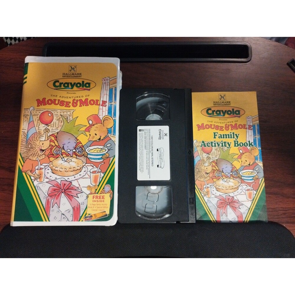 Crayola Presents the Adventures of Mouse & Mole (VHS, 1997) Clamshell Case